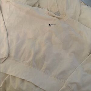 Cropped White Nike Crewneck